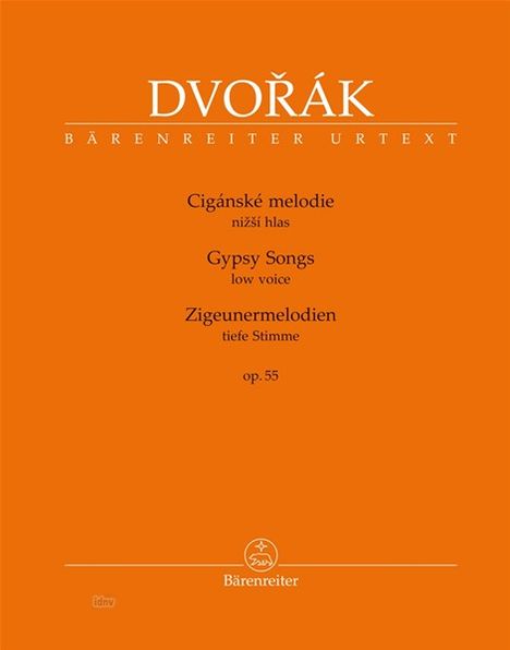 Antonin Dvorak: Zigeunermelodien op. 55, Noten