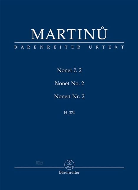 Bohuslav Martinu: Nonett Nr. 2 H 374, Noten