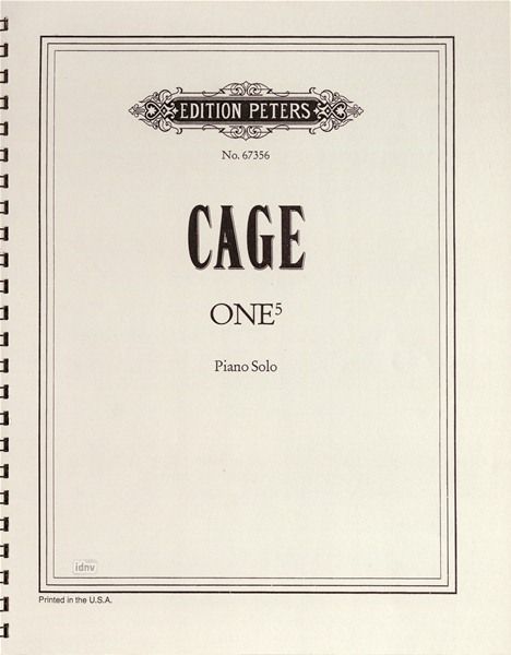 John Cage: One^5 für Klavier (1990), Noten