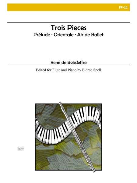 Rene de Boisdeffre: Trois Pieces for Flute and Piano, Noten