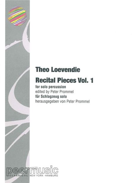 Theo Loevendi: Recital Pieces Vol.1, Noten