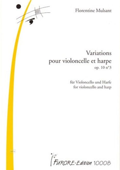 Florentine Mulsant: Variations pour harpe et violo, Noten