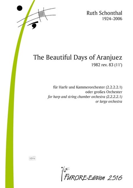 Ruth Schonthal: The beautiful day of Aranjuez, Noten
