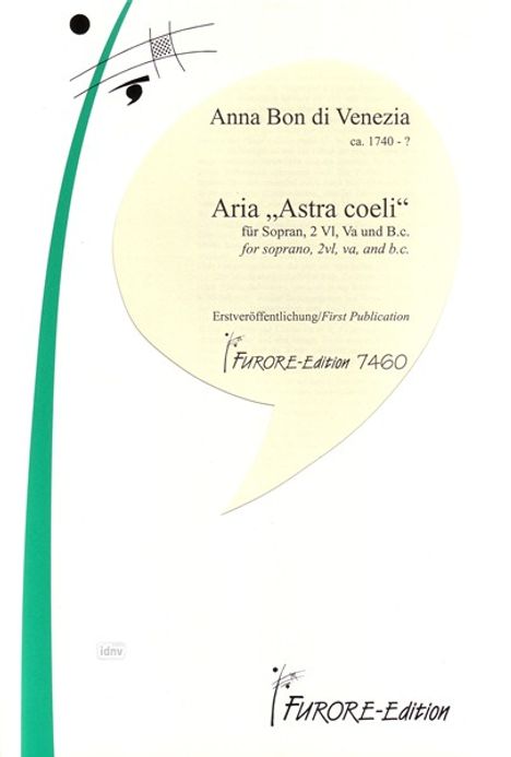 Anna Bon di Venezia: Astra Coeli. Arie für S, 2 Vl,, Noten