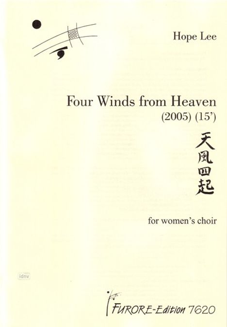 Hope Lee: Four Winds from Heaven, Noten