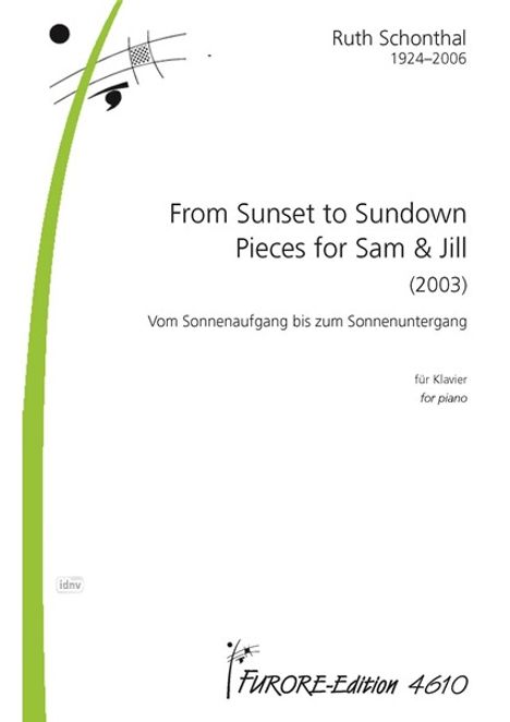 Ruth Schonthal: From Sunset to Sundown: Pieces for Sam &amp; Jill for Piano (2003), Noten