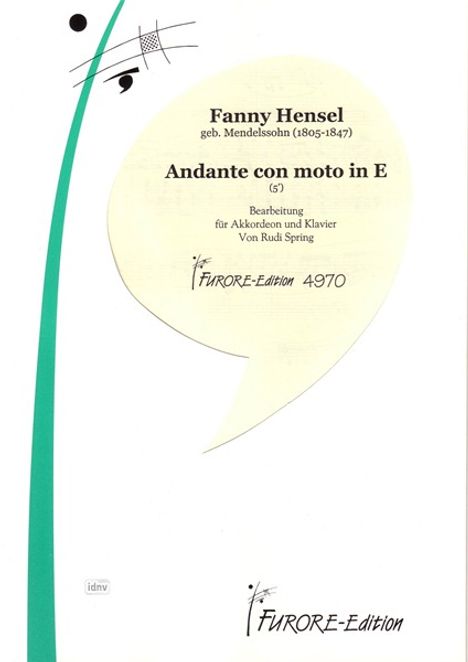 Fanny Mendelssohn-Hensel: Andante con moto in E, Noten