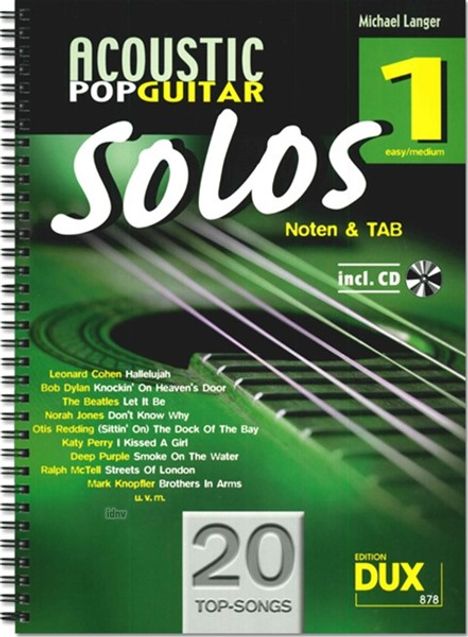 Michael Langer: Acoustic Pop Guitar Solos 1, Buch