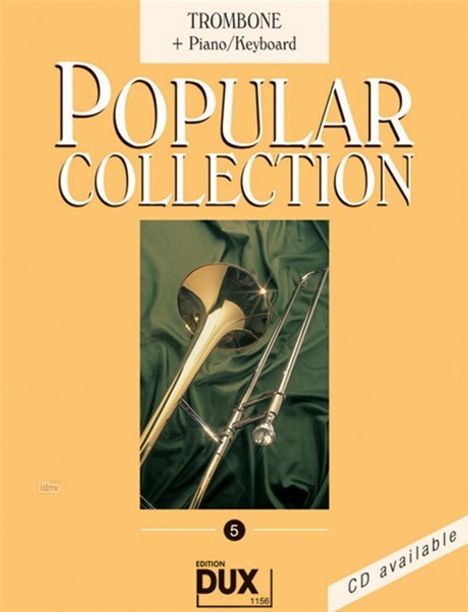 Popular Collection, Trombone + Piano/Keyboard. Popular Vol.5, Noten