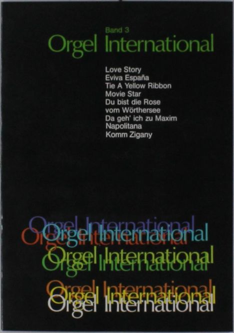 Orgel International, Noten