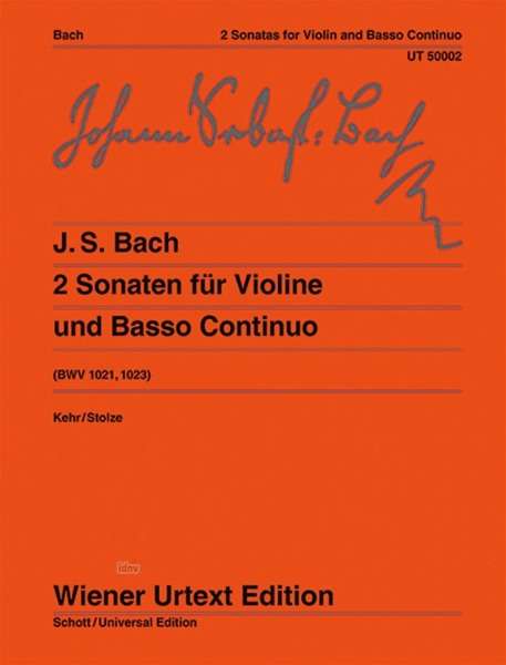 Johann Sebastian Bach: 2 Sonaten G-Dur/e-Moll, Noten
