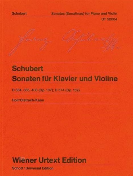 Franz Schubert: Sonaten, Noten