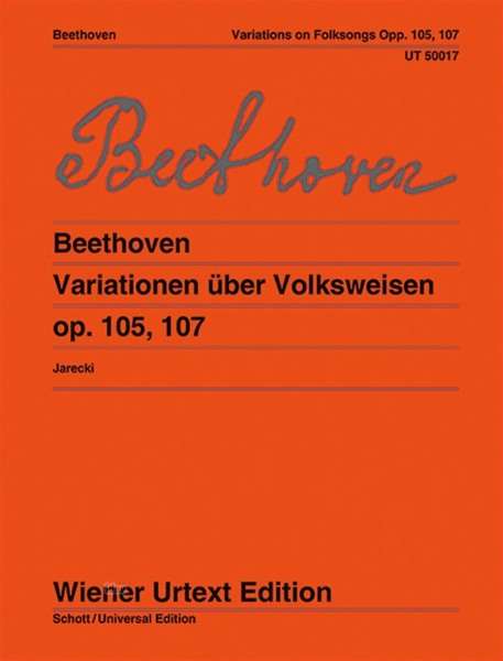 Ludwig van Beethoven: Variationen über Volksweisen, Noten