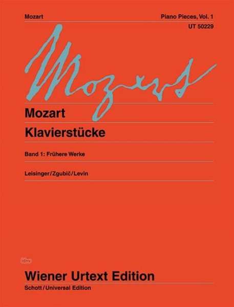 Wolfgang Amadeus Mozart: Klavierstücke, Noten