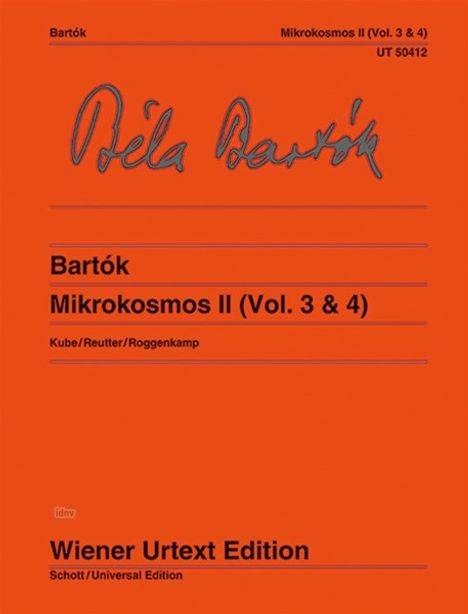 Bela Bartok: Mikrokosmos, Noten