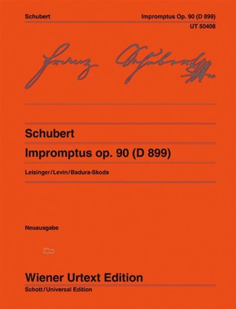 Franz Schubert: Impromptus op. 90 D 899, Noten