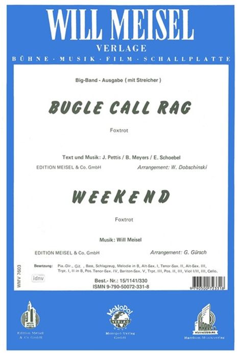 Pettis,J./Meyers,B /:Bugle Call Rag-W... /Big Band, Noten