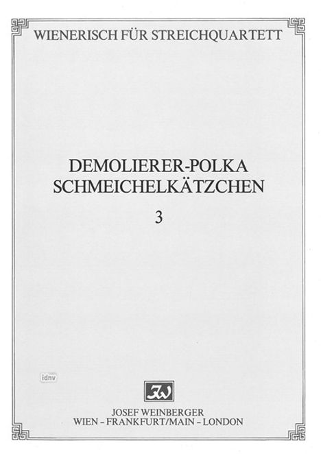 Eduard Strauss: Wienerisch für Streichquartett, Noten