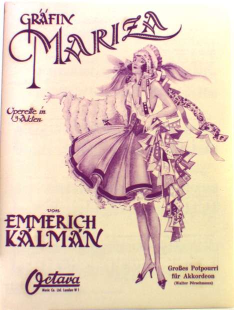Emmerich Kalman: Kálmán,E.           :Gräfin Mariza /SB /akk, Noten