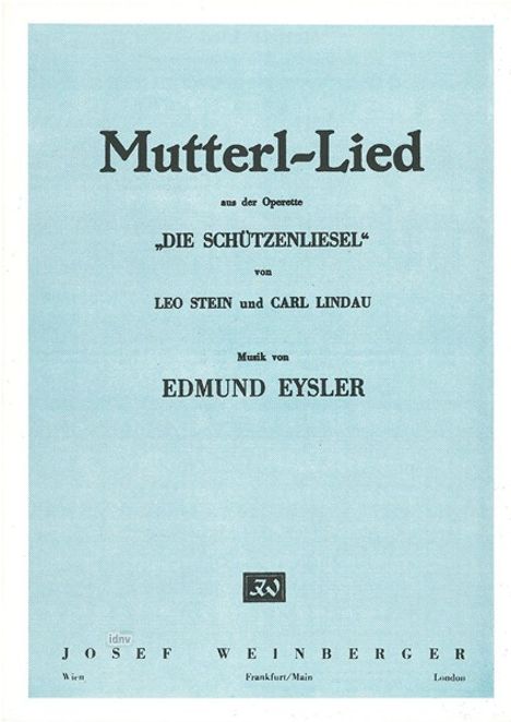 Edmund Eysler: Mutterl-Lied, Noten