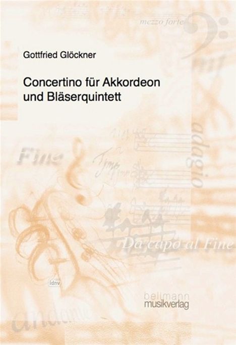 Gottfried Glöckner: Concertino für Akkordeon und B, Noten