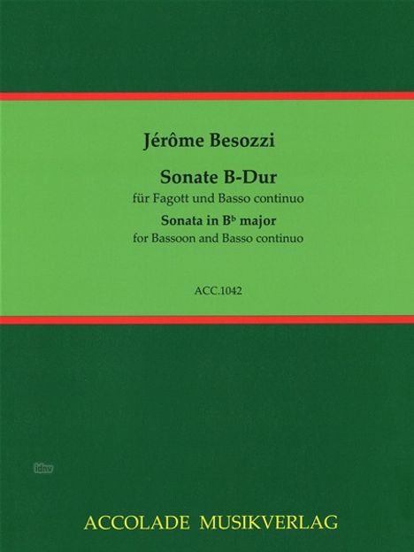 Jerome Besozzi: Sonate für Fagott und basso co, Noten