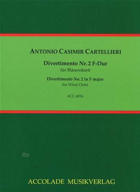 Antonio Casimir Cartellieri: Divertimento Nr.2 F-dur, Noten