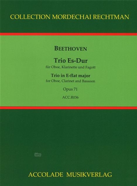 Ludwig van Beethoven: Trio für Oboe, Klarinette und, Noten