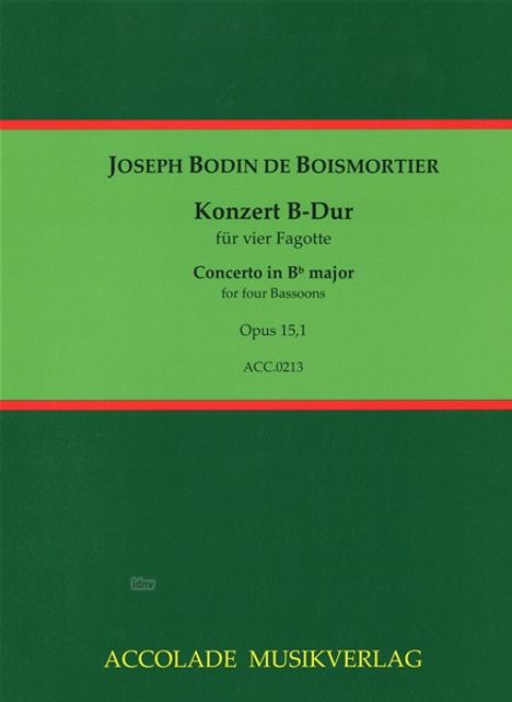 Joseph Bodin de Boismortier: Concerto Nr.1 B-Dur op. 15,1, Noten