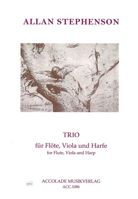 Allan Stephenson: Trio für Flöte, Viola und Harf, Noten
