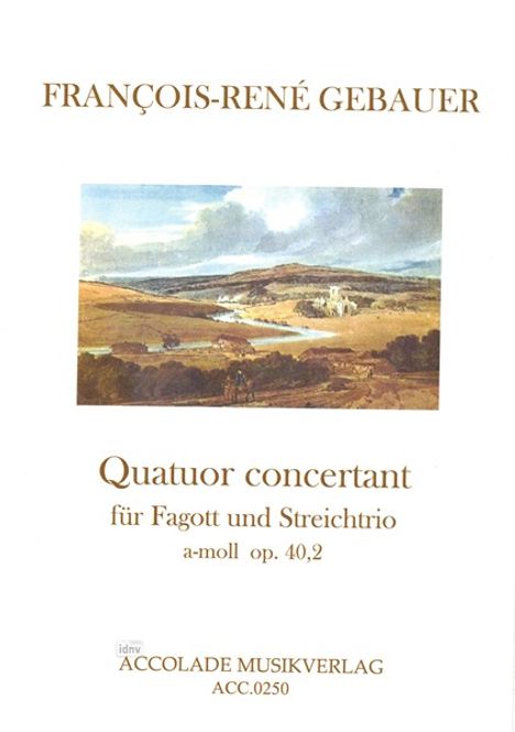François-René Gebauer: Quatuor concertant a-Moll op., Noten