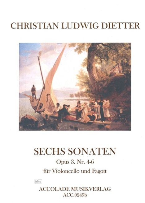 Christian Ludwig Dietter: Sechs Sonaten für Fagott und Violoncello Band 2 op. 3, Noten