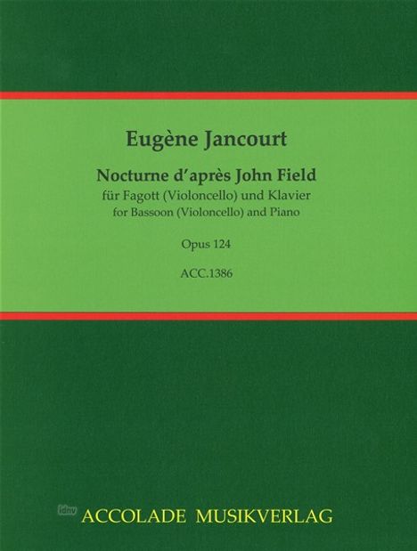 Eugene Jancourt: Nocturne d'après John Field B-Dur op. 124, Noten