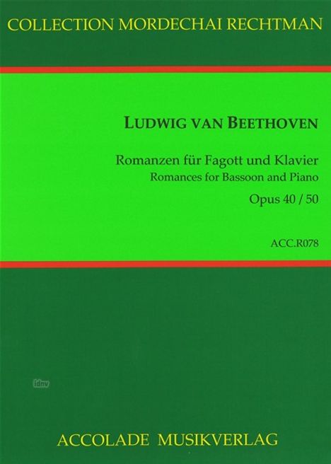 Ludwig van Beethoven: 2 Romanzen op. 40 und 50 für Fagott und Klavier op. 40 / 50, Noten