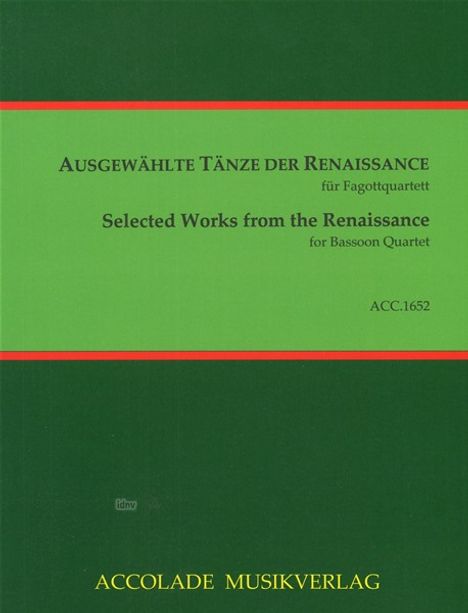 Ausgewählte Werke aus Renaissance und Barock für 5 Fagotte, Noten