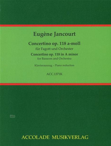 Eugene Jancourt: Concertino a-Moll op. 118, Noten