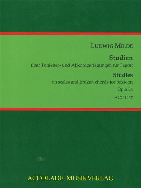Ludwig Milde: Studien über Tonleier- und Akkordzerlegungen op. 24, Noten