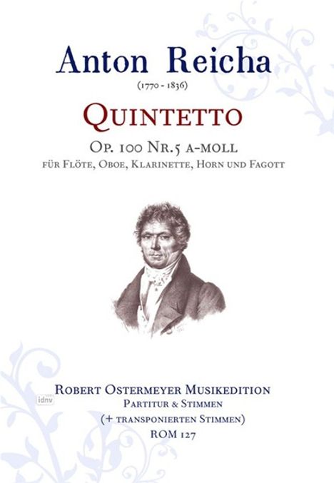 Anton Reicha: Quintetto Nr. 5 a-Moll op. 100, Noten