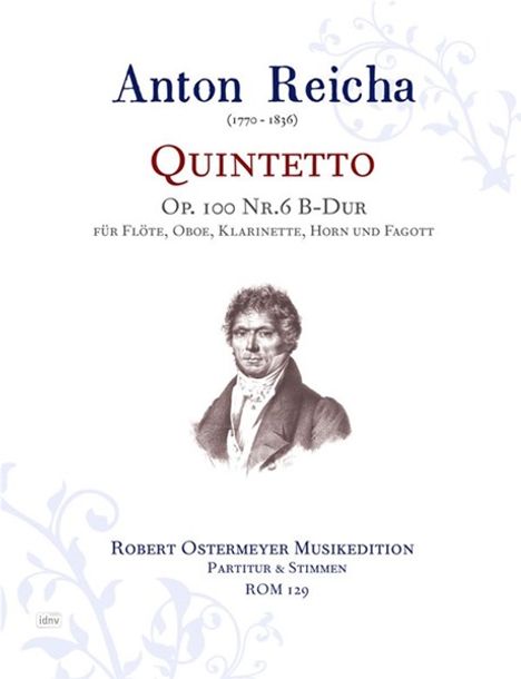 Anton Reicha: Quintetto Nr. 6 B-Dur op. 100, Noten