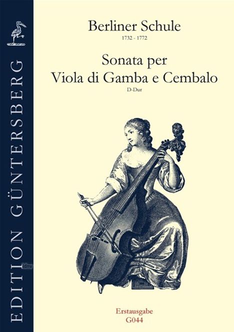 Anonym (Berliner Schule): Sonata per Viola di Gamba e Ce, Noten