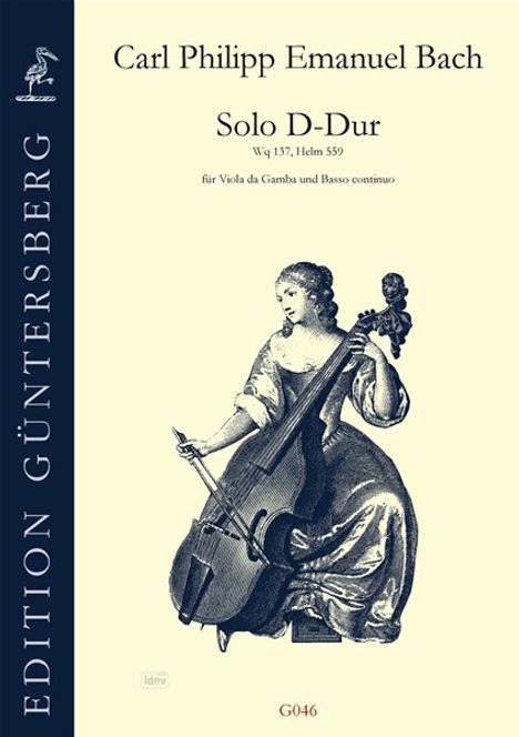 Carl Philipp Emanuel Bach: Solo D-Dur Wq 137, Noten