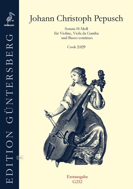 Johann Christoph Pepusch: Sonata H-Moll Violine, Viola da Gamba und Basso continuo Cook 2:029, Noten