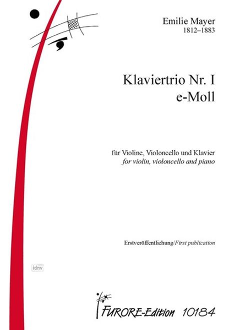 Emilie Mayer: Klaviertrio Nr. I e-Moll Violine, Violoncello und Klavier, Noten