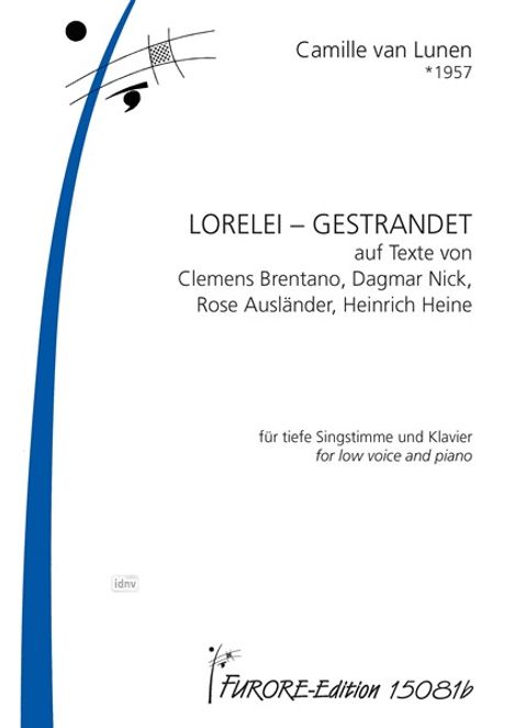 LORELEI – GESTRANDET für tiefe Stimme und Klavier, Noten