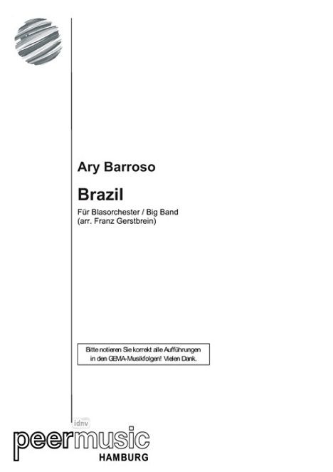 Ary Barroso: Brazil (Brasil), Noten
