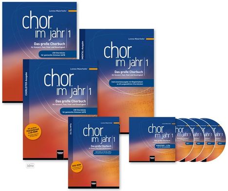 Lorenz Maierhofer: Chor im Jahr 1. Ermäßigtes Paketangebot für Chorleiter SATB a cappella und Instrumentalbegleitung ad lib., Noten