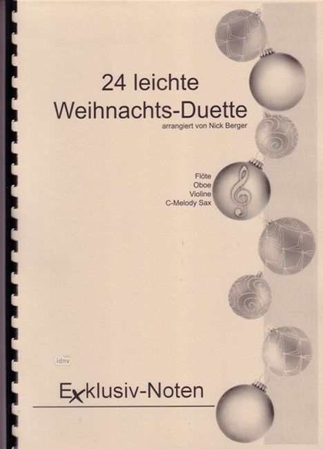 Traditionell: 24 leichte Weihnachtsduette, Noten