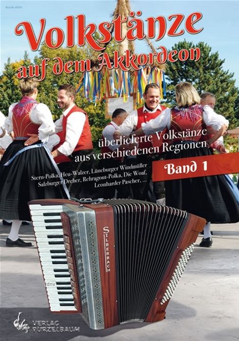 Traditonals: Volkstänze auf dem Akkordeon Band 1 für Akkordeon Solo, Zubehör