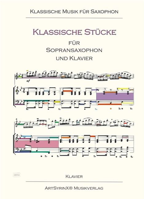 Klassische Stücke für Sopransaxophon und Klavier, Noten
