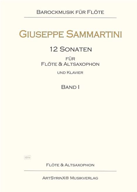 Giuseppe Sammartini: 12 Sonaten für Flöte und Altsaxophon und Klavier, Noten